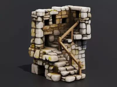 Medieval staircase collection vol 01 3D model