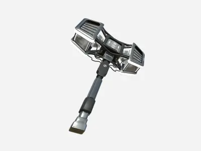 SciFi War Hammer A10 Metal - Sci Fi Weapon Design Low-poly 3D model