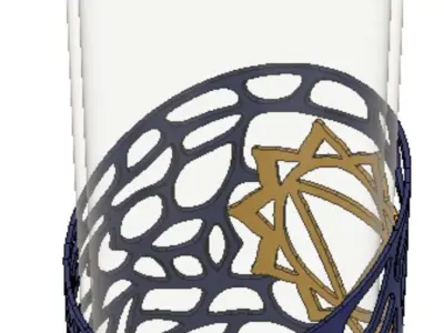 Solar plexus Chakra Glass Vase Holder 3D print model