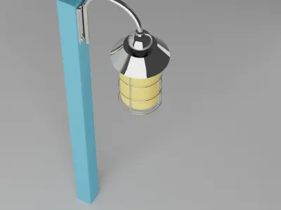 Street Lamp Low-poly 3D model