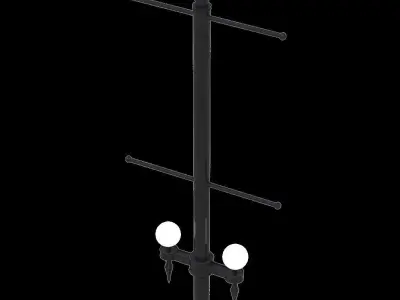  Ornate street light fixture urban design lighting for street Low-poly 3D model