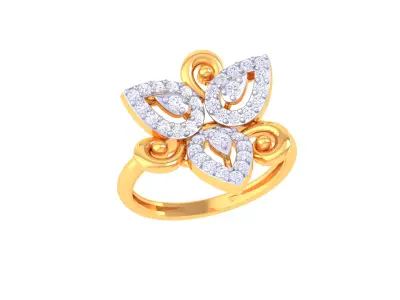 Women Ring  Render 3dm STL OBJ FBX Details 3D print model 202