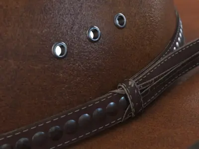 Cowboy Hat 8K PBR Textures 3D model