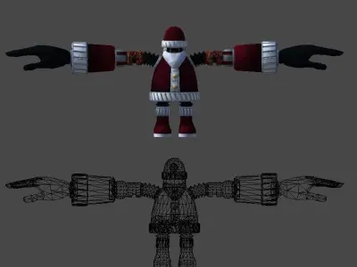 Santa robot1 Low-poly 3D model
