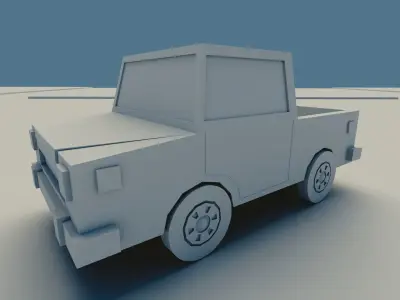  City Low Poly 3d model Town Low-poly 3D model Free low-poly 3D model