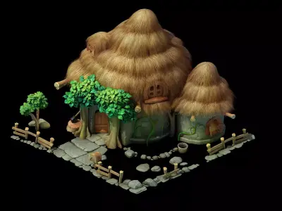 Snow White Cottage 03 3D model