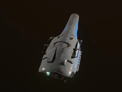 SciFi Drone Dragonfly Low-poly 3D model