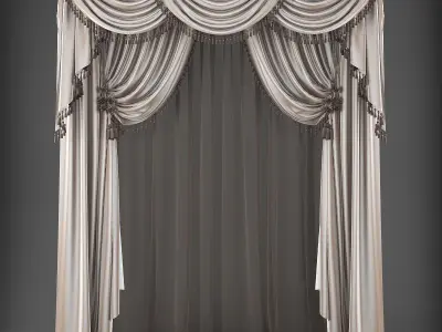 Curtain Low-poly 3D model 118