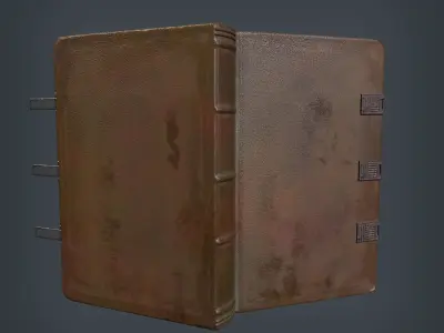 Medieval Book Low-poly 3D model