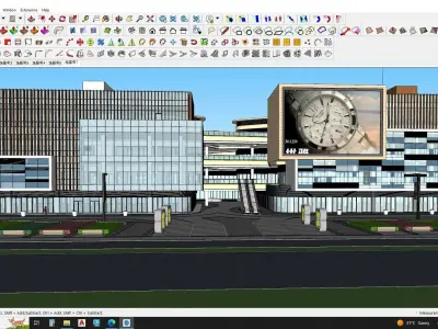 SKETCHUP SHOPPING MALL 3D MODEL 3D model