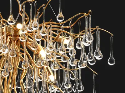 Marian branching chandelier 3D model