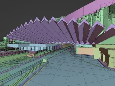 France Tunnel Du Mont Blanc Low-poly 3D model