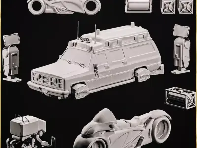 20 Different Sci-Fi Battle Pack STL Collection  3D print model