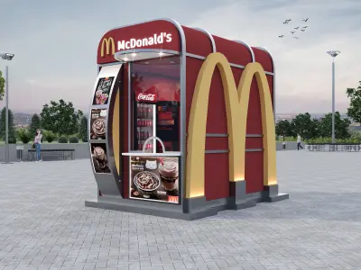 Mcdonalds Restourant 3D Model Low-poly 3D model
