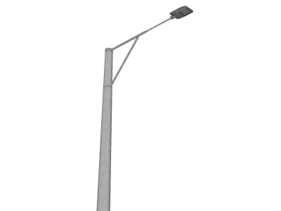 Concrete Lamp Post - Light Pole - Light Post - Street Light 13 3D model