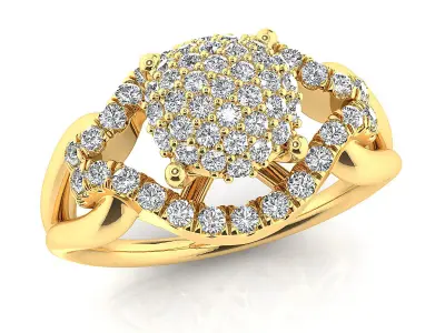 Fancy ring 3D print model 5