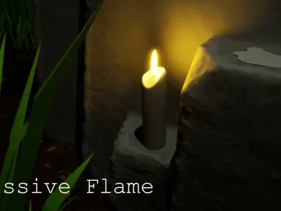 Stylized Rock And Candles GameReady More HighPoly Models Free low-poly 3D model