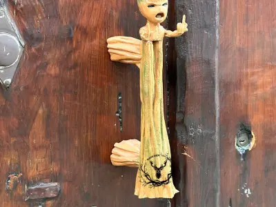 Embrace the Power of Groot 3D Printable Door Handle STL Design 3D model