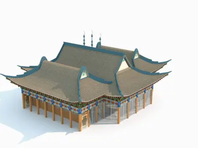 Chinese Mosque Architecture 3D model