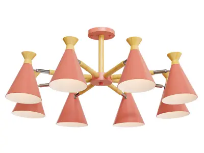 OLA Chandelier 8 lamps Low-poly 3D model