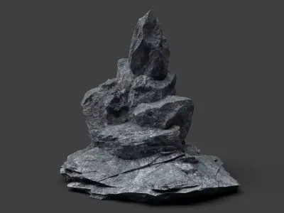 Rock 5-9 Low-poly 3D model