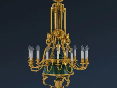 Chandelier Antique Rococo v 1 3D model