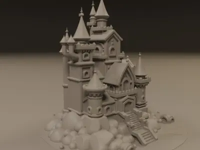 medieval castle 3D print model purchase