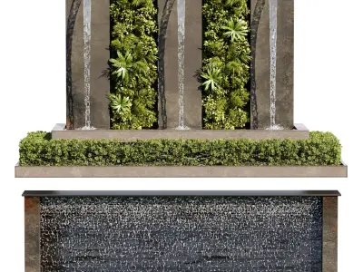 Waterfall fountains cascade 30 3D model