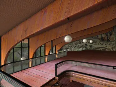 My Virtual Reality Vintage Chalet 2023 Empty Low-poly 3D model