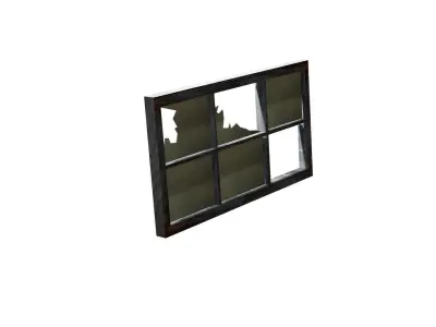 Broken Window Low-poly 3D model