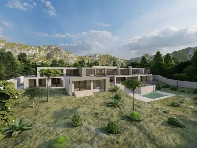 Casa Scene-villa-modern house 3D model 30