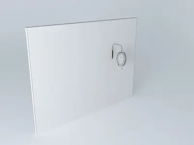 WALL LIGHT with pull cord 3D model