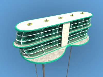 Futuristic Architecture Skyscraper 05 3D model