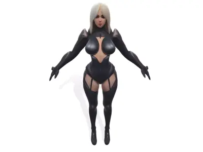 Shadowblade Sentinel the Female Scifi Warrior Low-poly 3D model