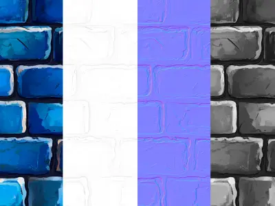 Hand Painted Brick Wall Textures Texture