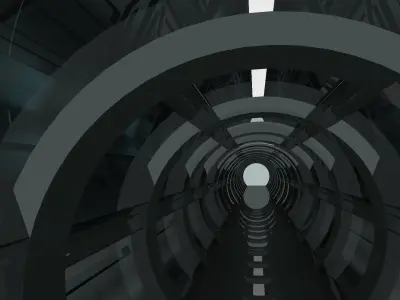 Sci Fi Tunnel 3D model 54