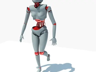 Rigged Human Robot 3D model