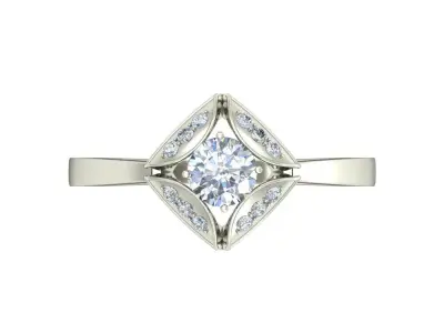 Women Ring  Render 3dm STL OBJ FBX Details 3D print model 83