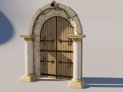 Fantasy Door Archway 3D model