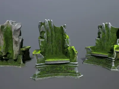 Throne  Low-poly 3D model