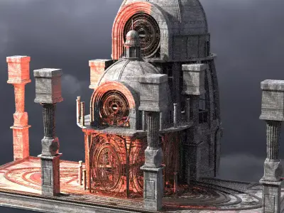 Occult observatory Tower Kit bash 2 3D model