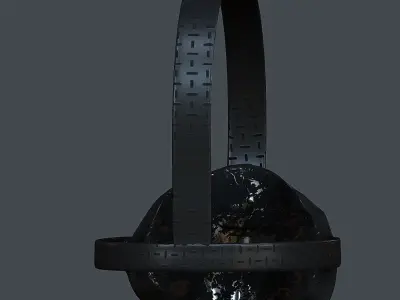 Gas mask helmet 3d model scifi Low-poly  Low-poly 3D model