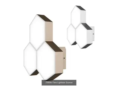 750 Favo Lightstar Collection of LED Lamps 3D Model Pack