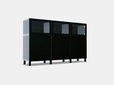 BESTA Storage combination with doors 41 Low-poly 3D model