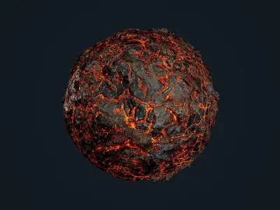 25 Lava Ground Terrain Seamless PBR Texture Pack Texture