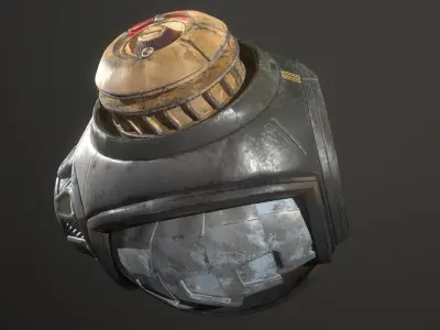 Robot Flyer Low-poly 3D model
