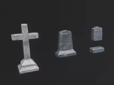Environment Basic Components Game Assets Low-poly 3D model
