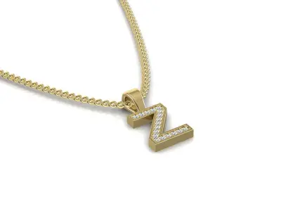 Pendant Z letter 3D print model