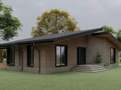Residential  chalet house   3D model