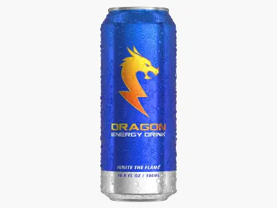  Energy Drink Can With Droplets 500ml 